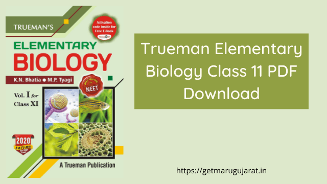Trueman Biology Class 11 PDF free download