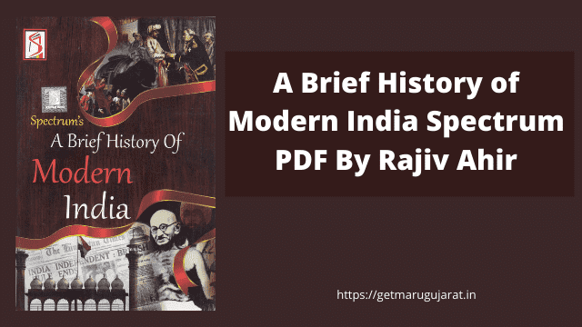 A Brief History of Modern India Spectrum PDF by Rajiv Ahir